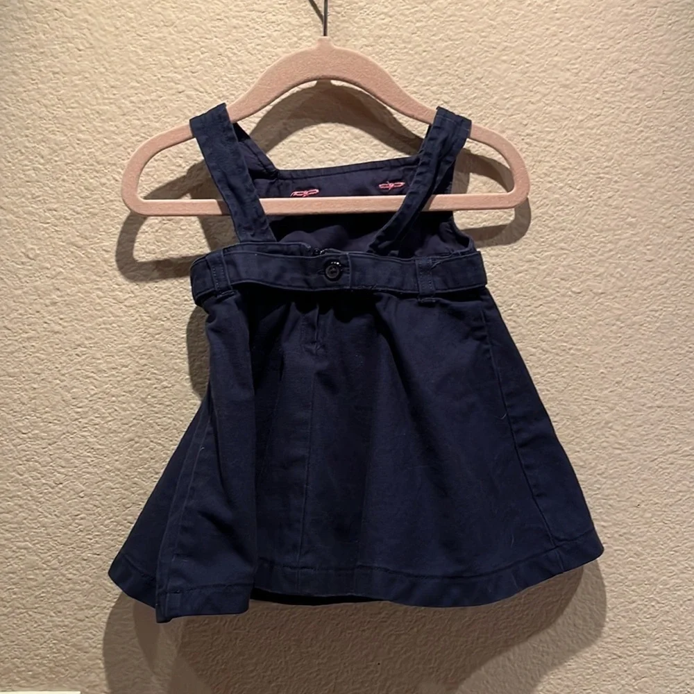 Gymboree Smart Kitty Navy Pink Heart Jumper Dress Size 3-6 Months